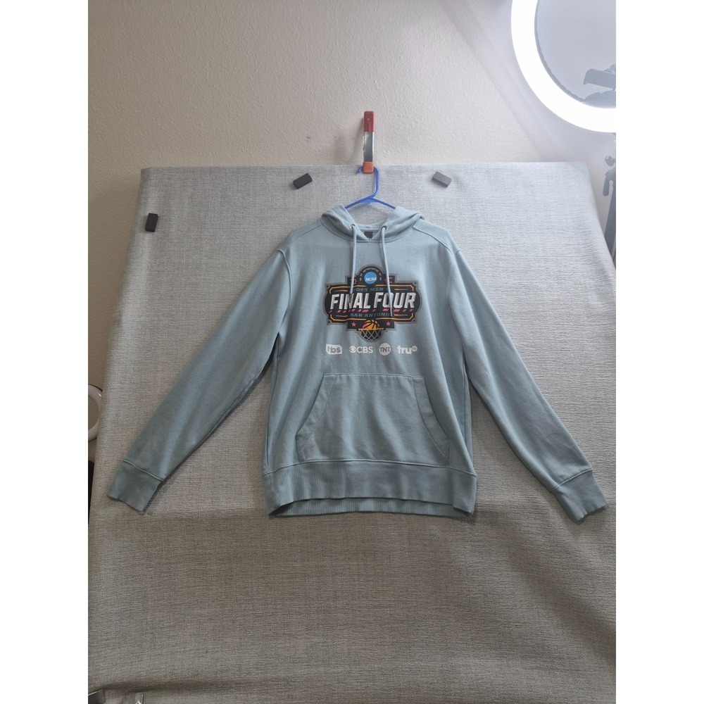 District San Antonio Final Four Basketball Hoodie Men Large Blue Kangaroo Pocket